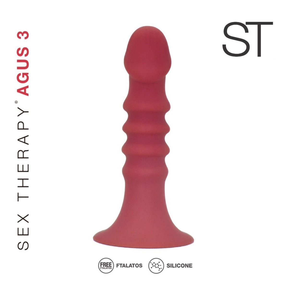 Dildo anal escalonado Agus 3 Sex Therapy con ventosa