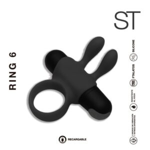 Anillo vibrador recargable,negro