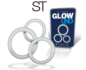 Glow Uno de Sex Therapy, set de tres anillos íntimos.