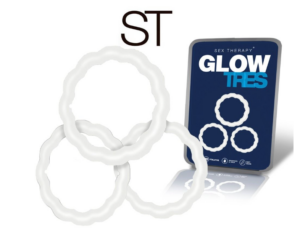 Glow tres de Sex Therapy, set de tres anillos íntimos